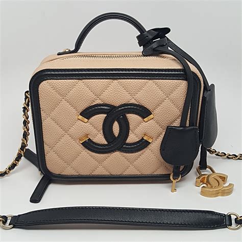 chanel tan and black purse|black chanel purse price.